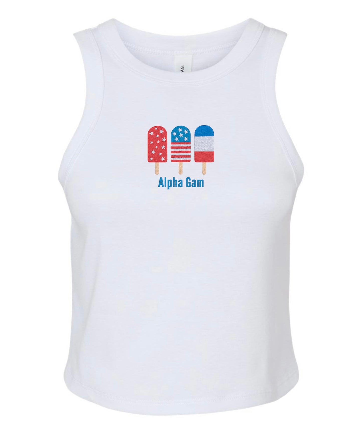 Embroidered Sorority Popsicle Tank Top
