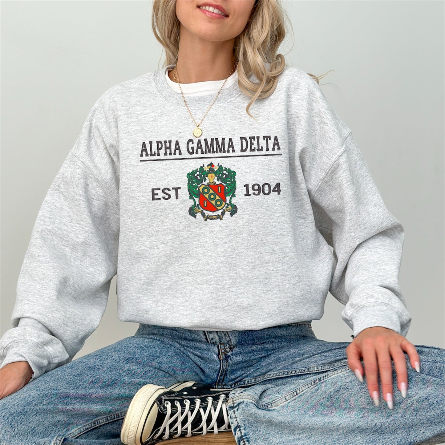 Sorority Crest Crewneck Sweatshirt