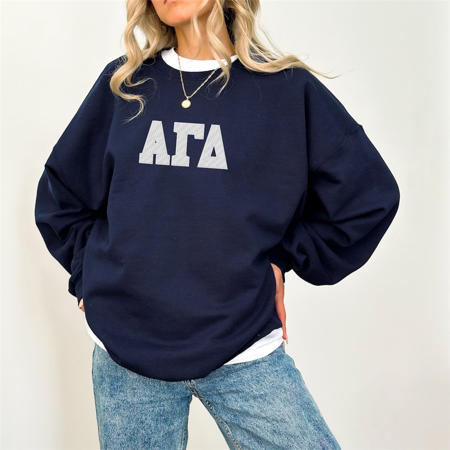 Sorority Filled Letters Crewneck Sweatshirt