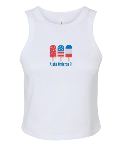 Embroidered Sorority Popsicle Tank Top