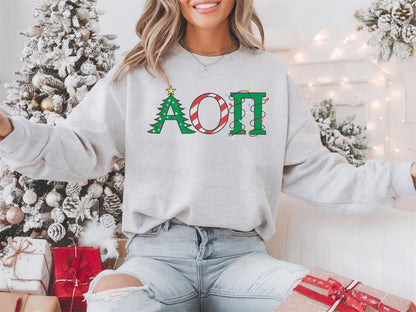 Christmas Letters Sorority Crewneck Sweatshirt