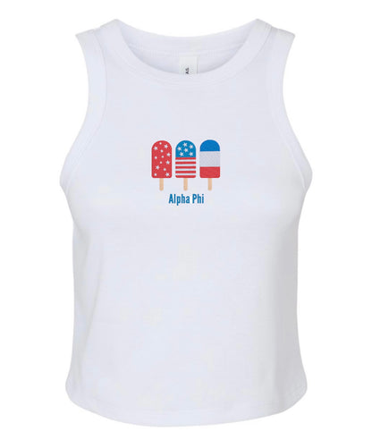 Embroidered Sorority Popsicle Tank Top