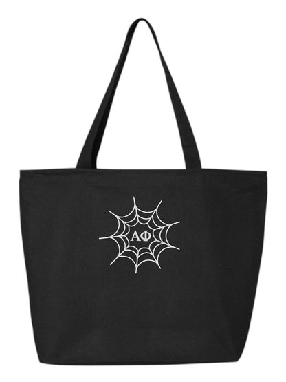 Halloween Embroidered Tote Bag with Zipper