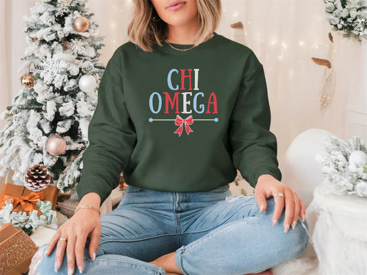 Christmas Bow Sorority Crewneck Sweatshirt