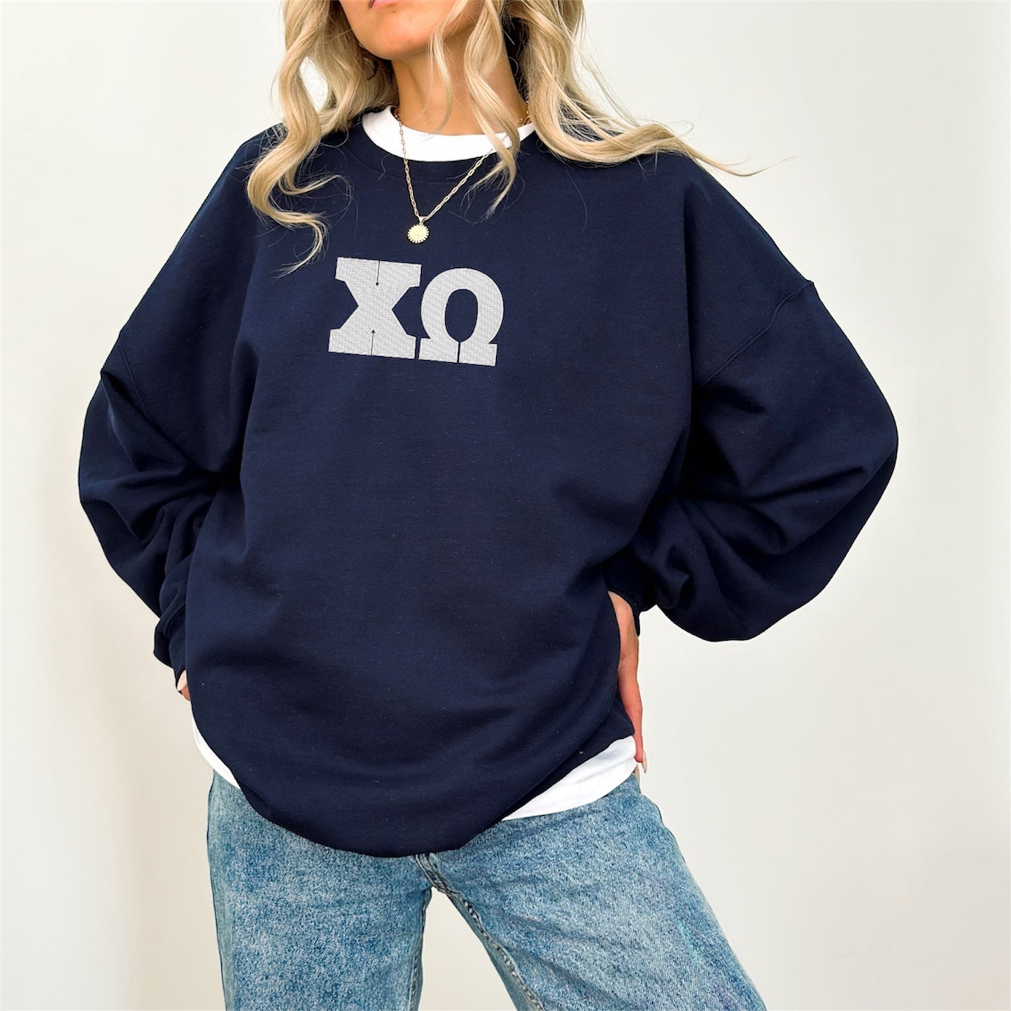 Sorority Filled Letters Crewneck Sweatshirt