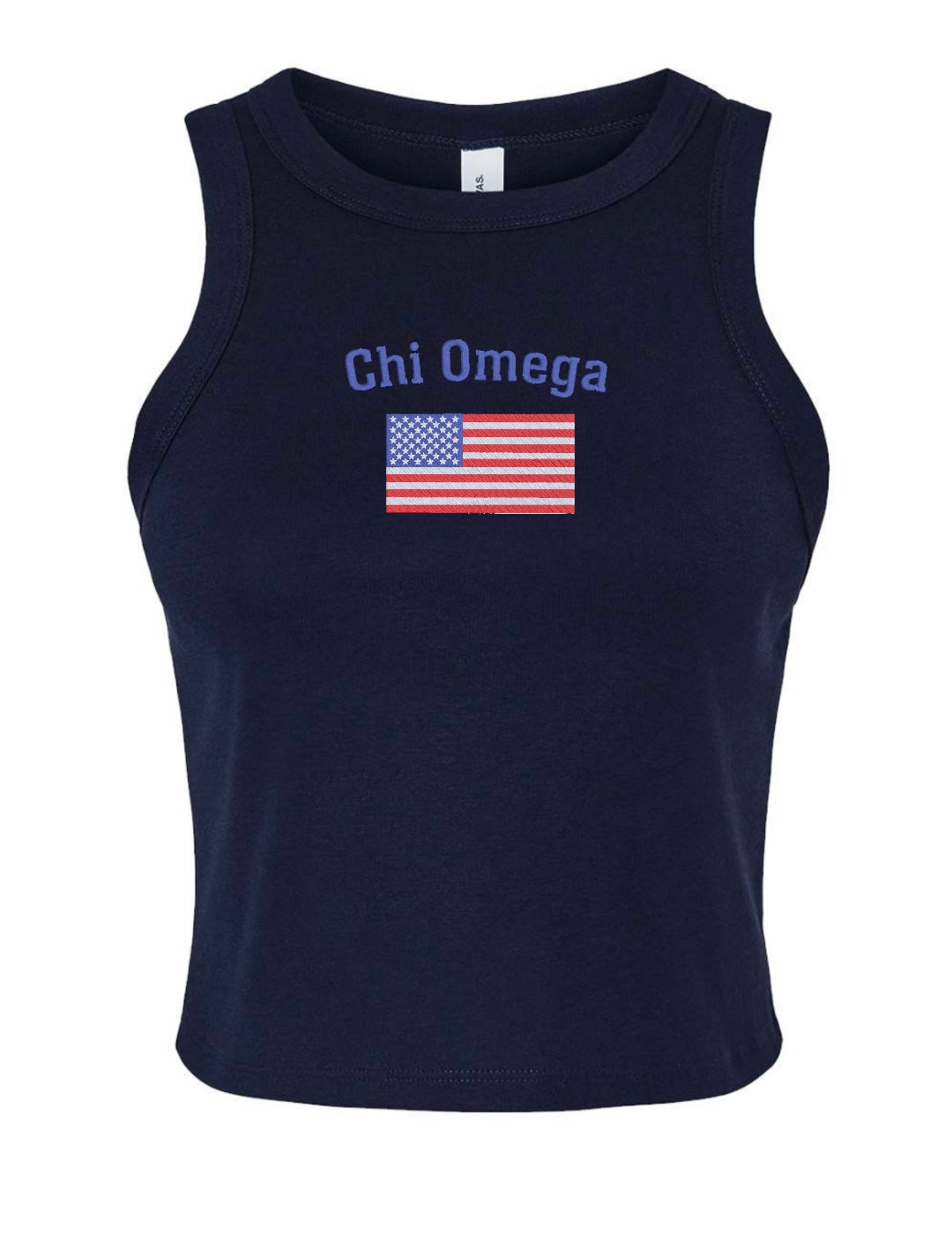 Embroidered Sorority Flag Tank Top