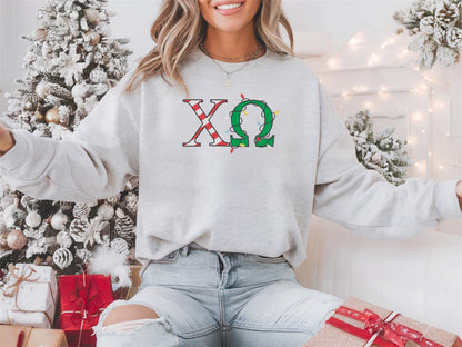Christmas Letters Sorority Crewneck Sweatshirt