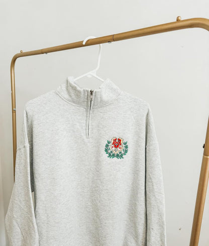 Sorority Crest Quarter Zip Fleece Jacket