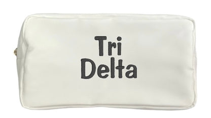 Embroidered Sorority Cosmetic Bag
