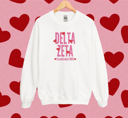 Heart Name Sorority Crewneck Sweatshirt