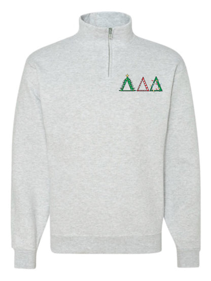Christmas Letter Christmas Sorority Quarter Zip Fleece Jacket