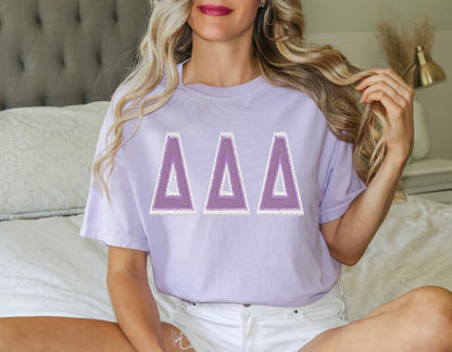 Sorority Applique Greek Letter Shirt