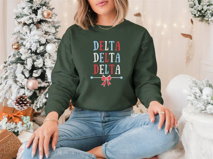 Christmas Bow Sorority Crewneck Sweatshirt