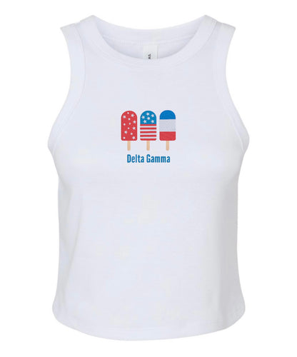Embroidered Sorority Popsicle Tank Top