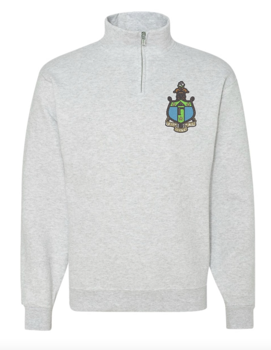 Sorority Crest Quarter Zip Fleece Jacket