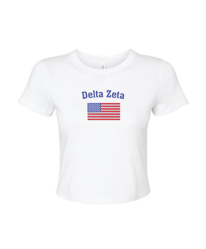 Embroidered Sorority Flag Crop Top