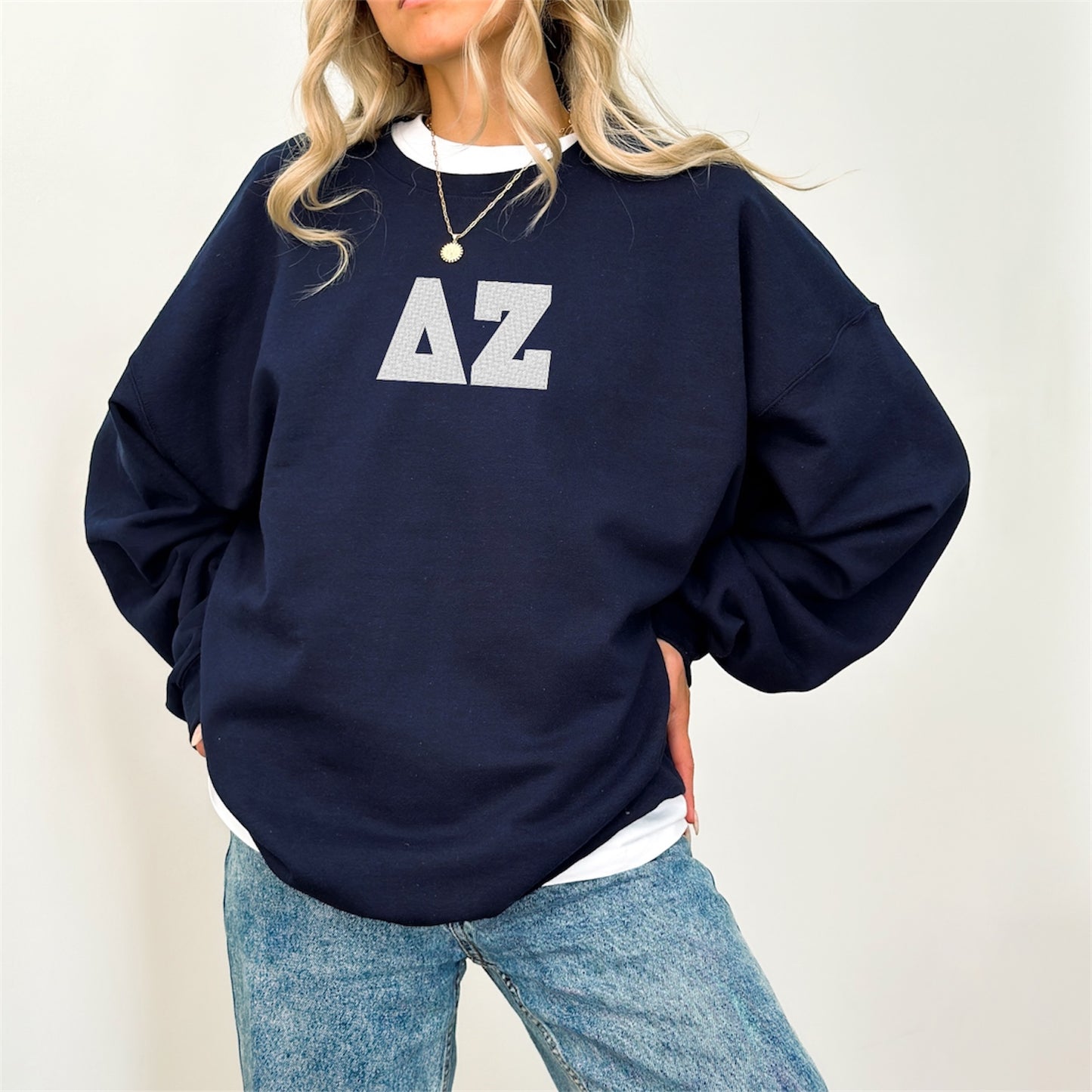 Sorority Filled Letters Crewneck Sweatshirt