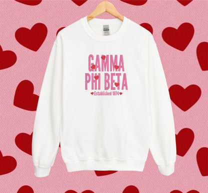 Heart Name Sorority Crewneck Sweatshirt
