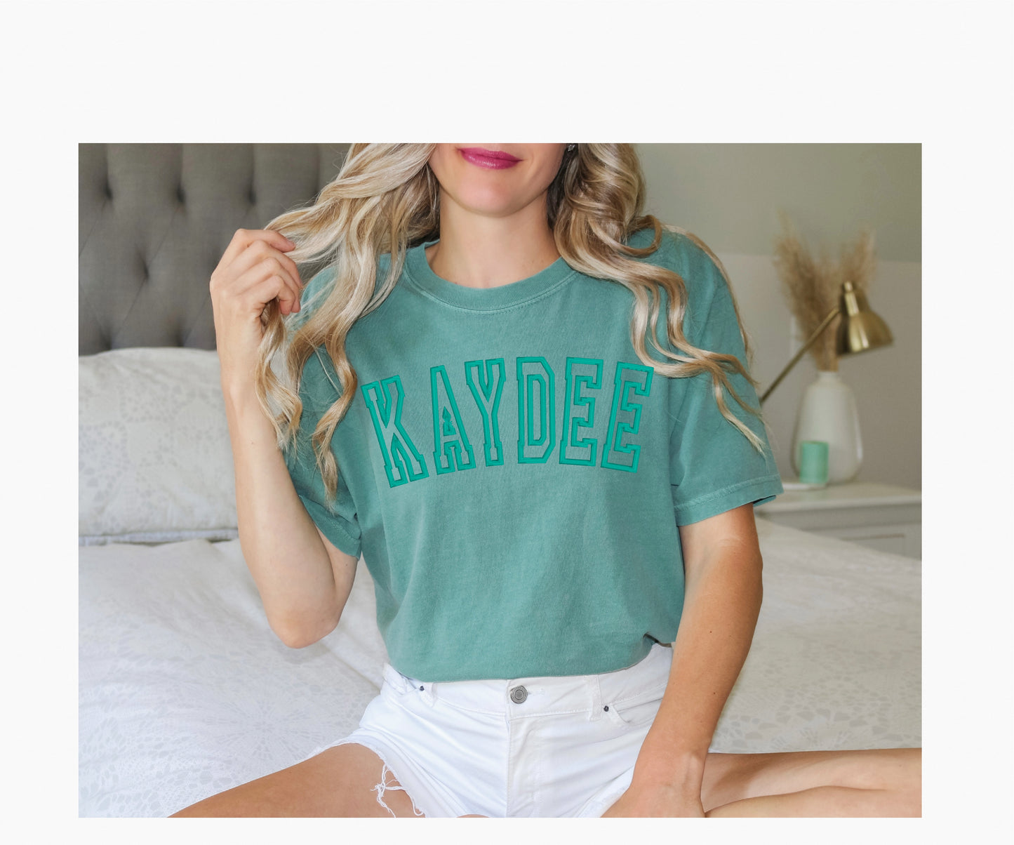 Sorority Varsity Chapter Shirt / Custom Color Greek Embroidered Comfort Colors T Shirt