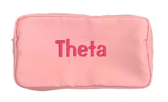 Embroidered Sorority Cosmetic Bag