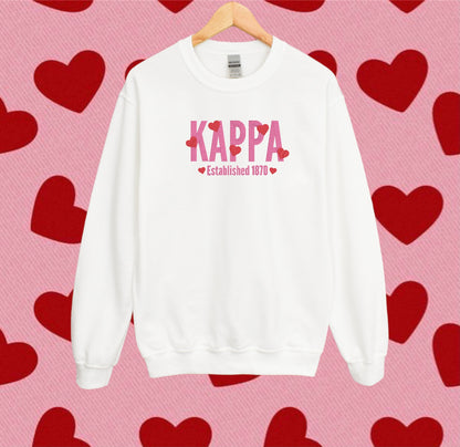 Heart Name Sorority Crewneck Sweatshirt