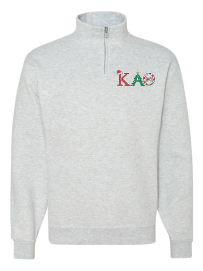Christmas Letter Christmas Sorority Quarter Zip Fleece Jacket