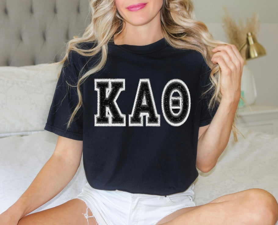 Sorority Applique Greek Letter Shirt