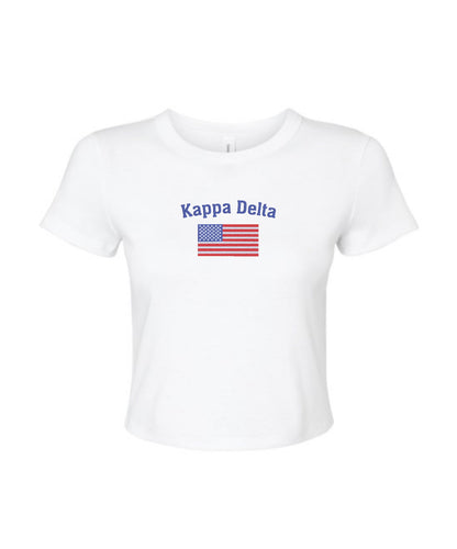 Embroidered Sorority Flag Crop Top