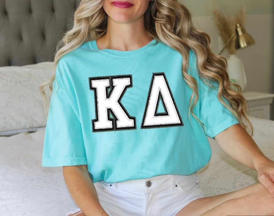 Sorority Applique Greek Letter Shirt