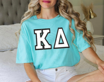 Sorority Applique Greek Letter Shirt