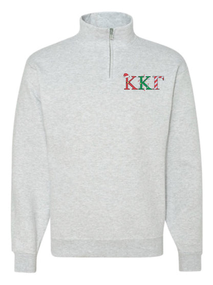 Christmas Letter Christmas Sorority Quarter Zip Fleece Jacket