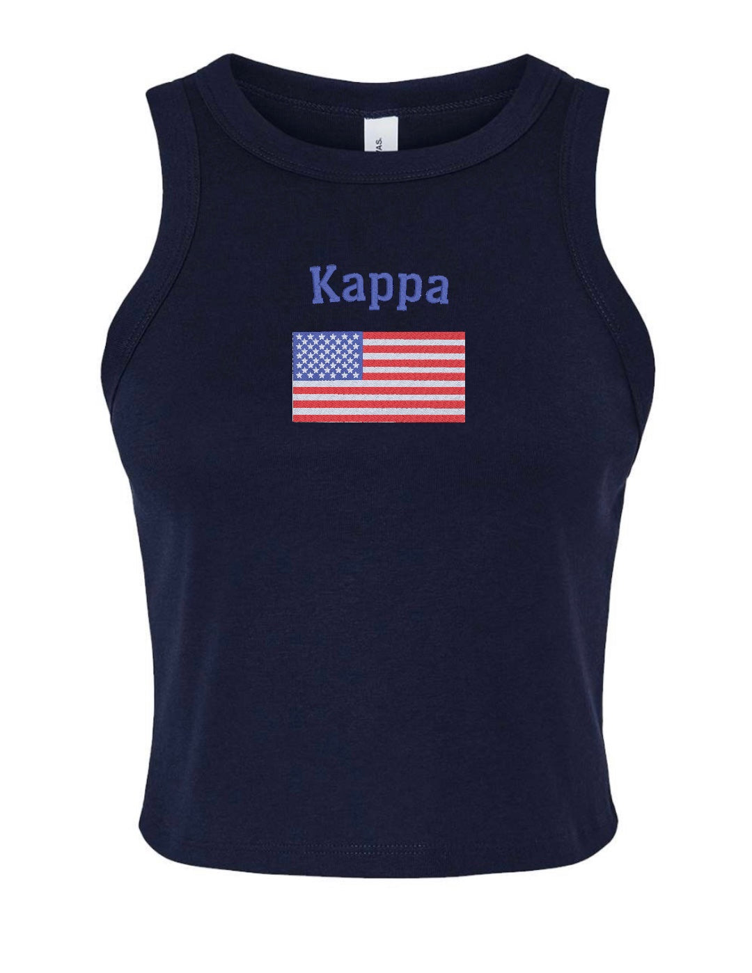 Embroidered Sorority Flag Tank Top