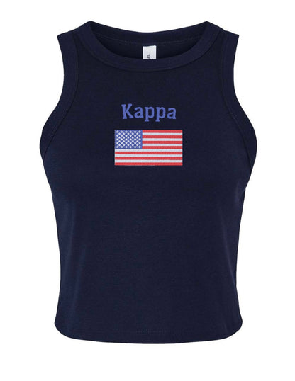 Embroidered Sorority Flag Tank Top