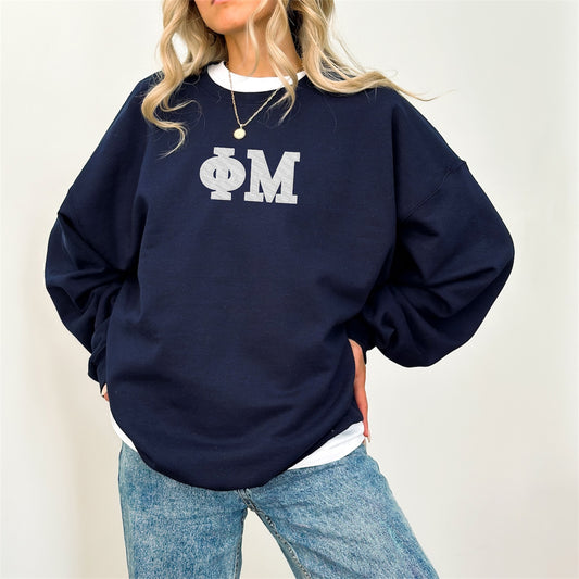 Sorority Filled Letters Crewneck Sweatshirt
