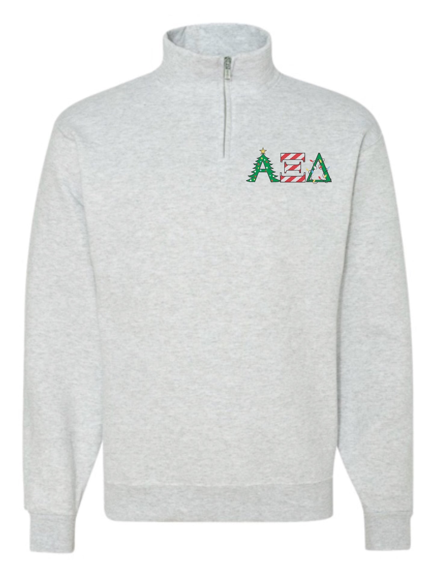 Christmas Letter Christmas Sorority Quarter Zip Fleece Jacket