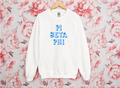 Groovy Blue Sorority Crewneck Sweatshirt