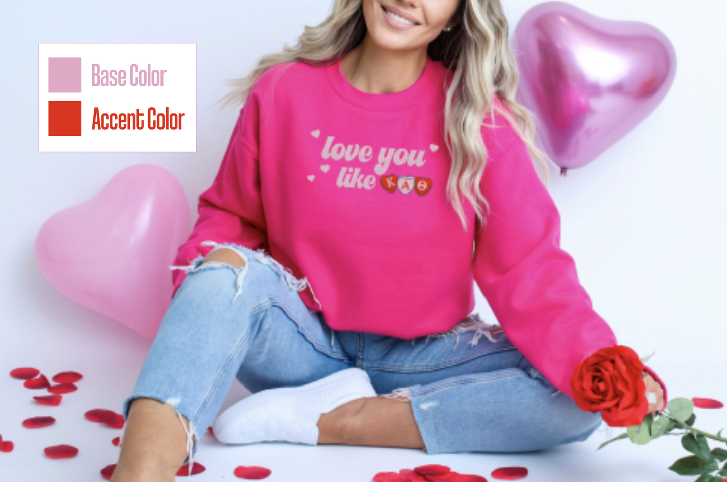 Love You Like Sorority Crewneck Sweatshirt