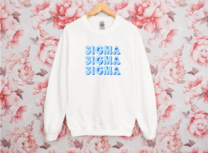 Groovy Blue Sorority Crewneck Sweatshirt