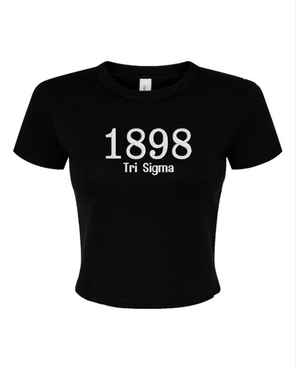 Embroidered Sorority Year Crop Top