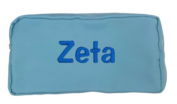 Embroidered Sorority Cosmetic Bag