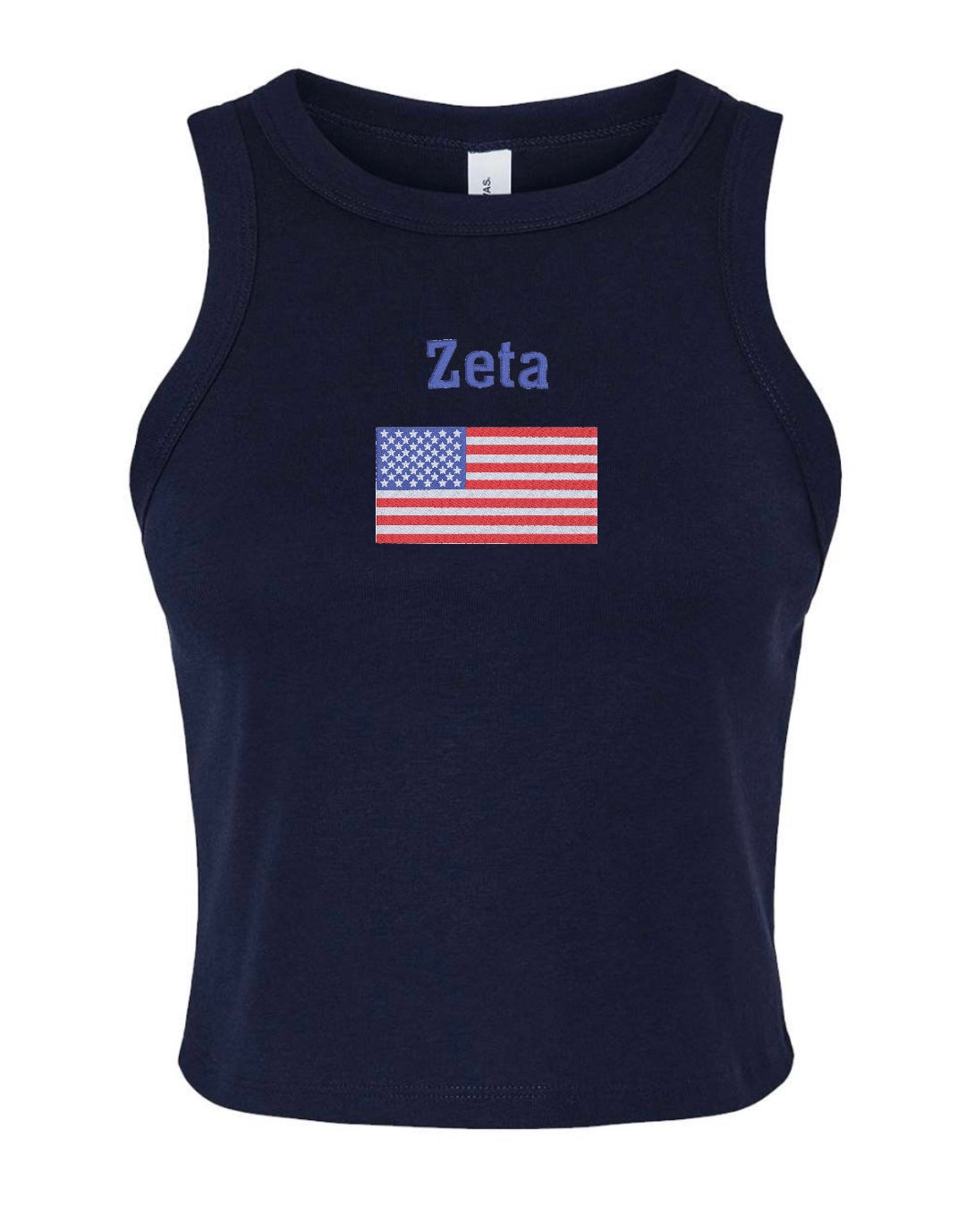 Embroidered Sorority Flag Tank Top