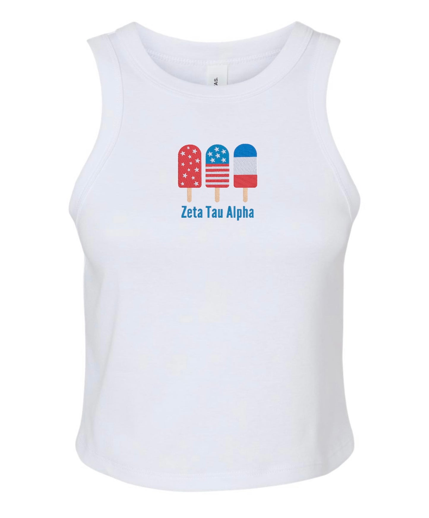 Embroidered Sorority Popsicle Tank Top