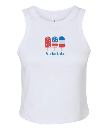 Embroidered Sorority Popsicle Tank Top