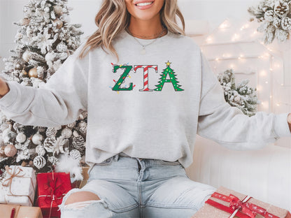 Christmas Letters Sorority Crewneck Sweatshirt