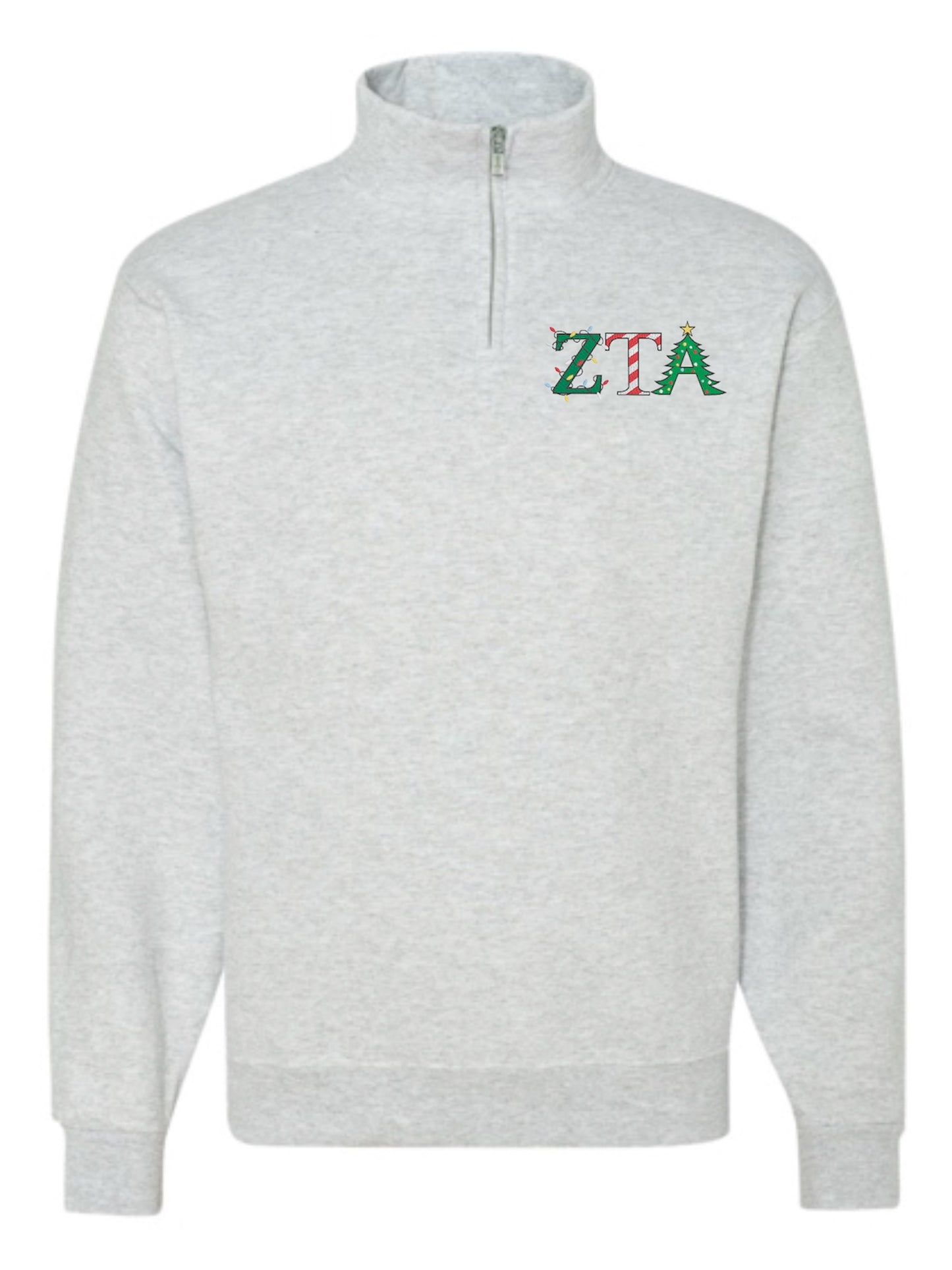 Christmas Letter Christmas Sorority Quarter Zip Fleece Jacket